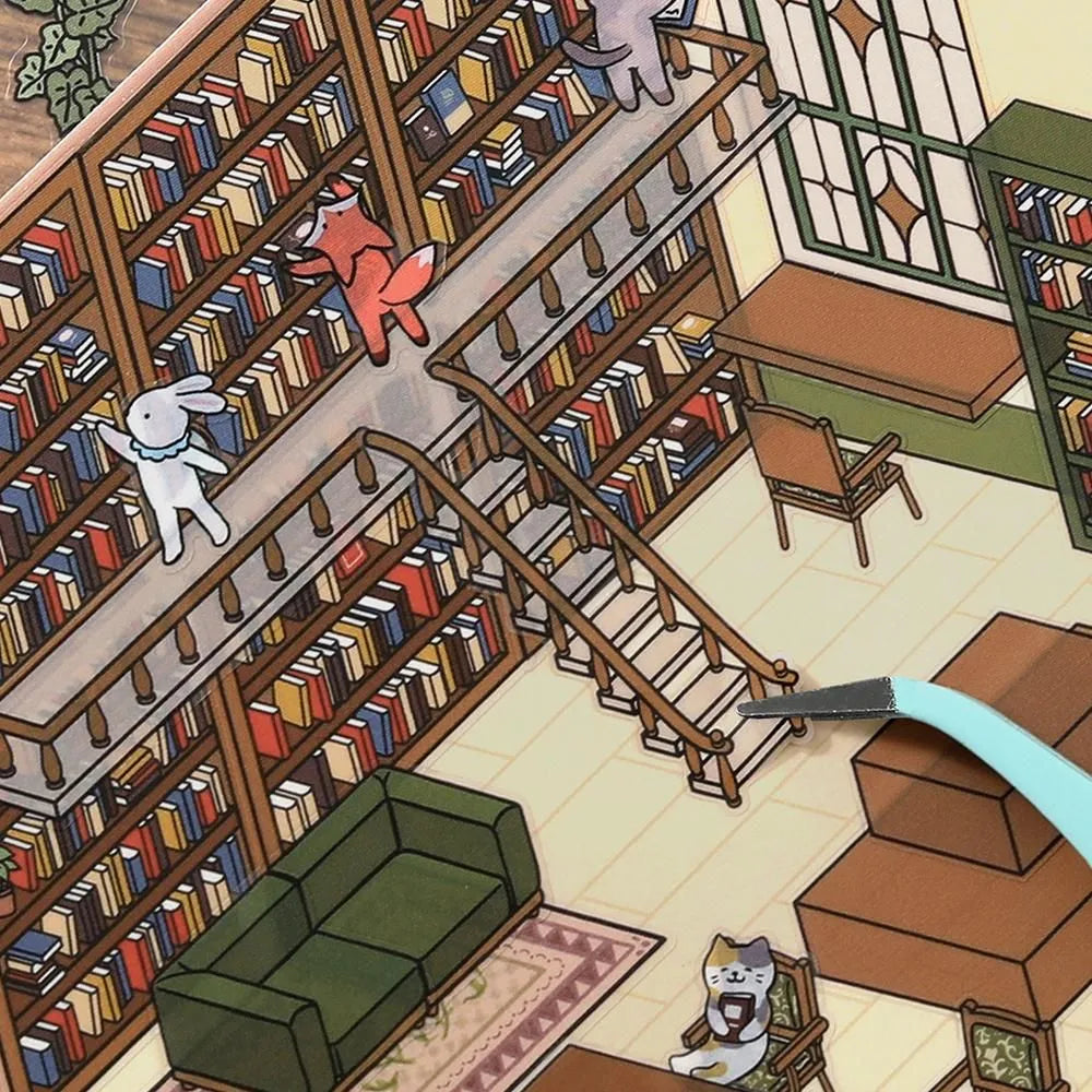 BGM Diorama 2.5D Stickers - Library