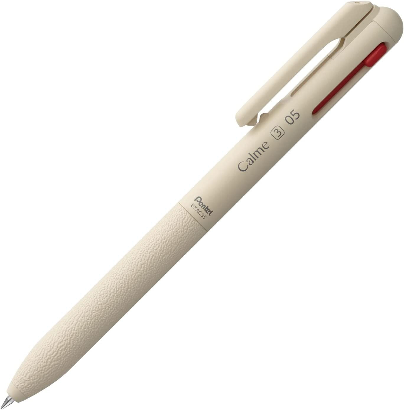 Pentel Calme Ballpoint Pen 0.5mm 3-Colour Multipen - Beige