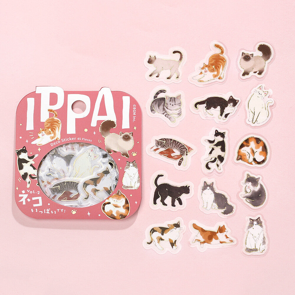 BGM Flake Stickers Ippai - Cats Vol.2