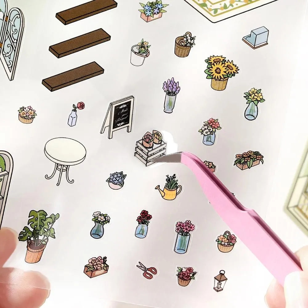 BGM Diorama 2.5D Stickers - Flower Shop