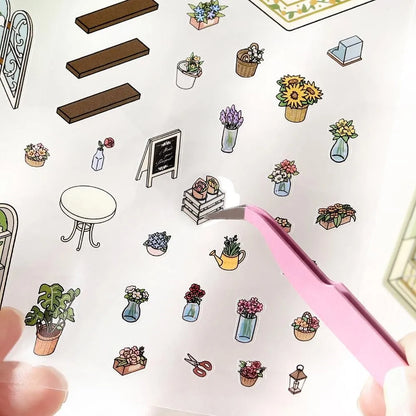 BGM Diorama 2.5D Stickers - Flower Shop