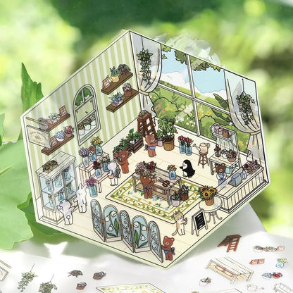 BGM Diorama 2.5D Stickers - Flower Shop