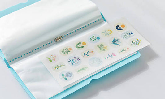 KingJim Otona Sticker File - Aqua