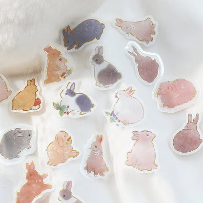BGM Flake Stickers Ippai - Rabbits