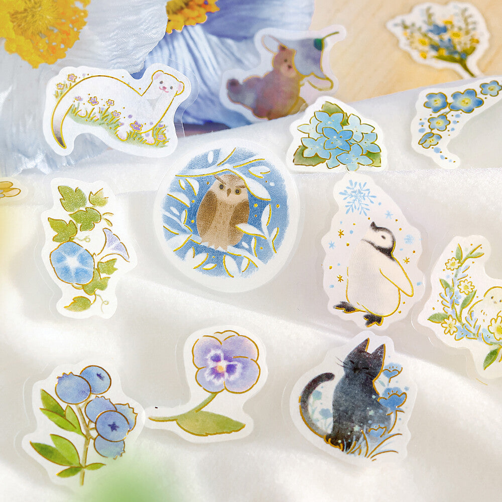BGM Flake Stickers Little Forest - Blue