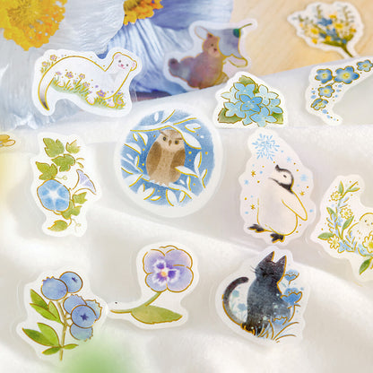 BGM Flake Stickers Little Forest - Blue