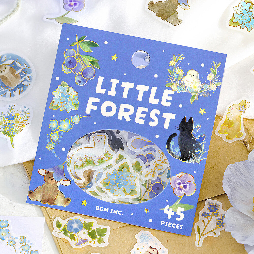 BGM Flake Stickers Little Forest - Blue