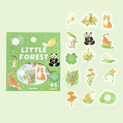 BGM Flake Stickers Little Forest - Green