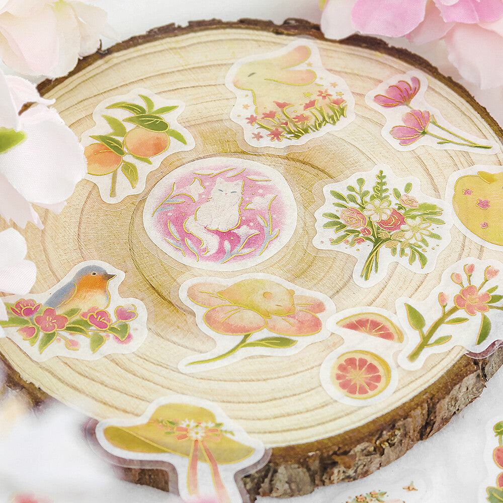 BGM Flake Stickers Little Forest - Pink