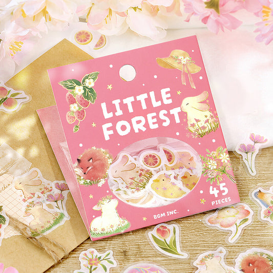 BGM Flake Stickers Little Forest - Pink