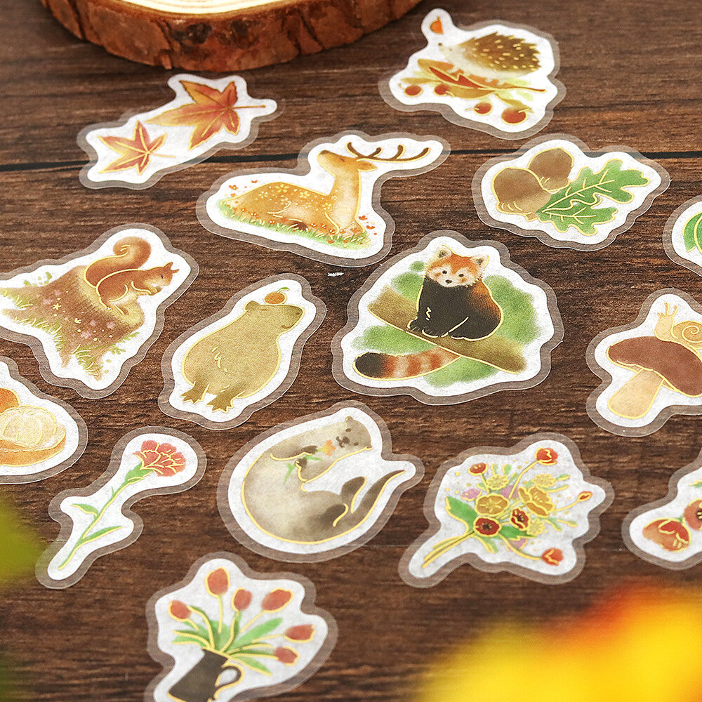 BGM Flake Stickers Little Forest - Yellow