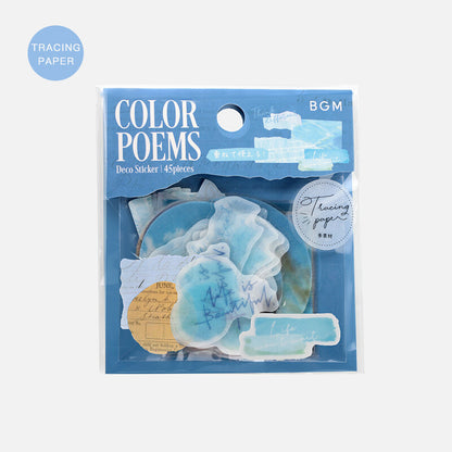 BGM Sticker Flakes Color Poems - Blue