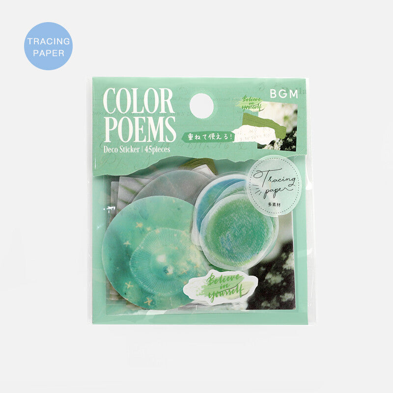BGM Sticker Flakes Color Poems - Green