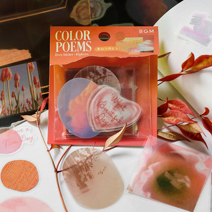 BGM Sticker Flakes Color Poems - Orange