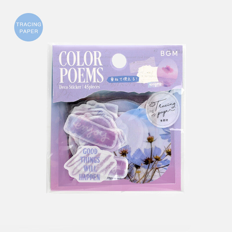 BGM Sticker Flakes Color Poems - Purple