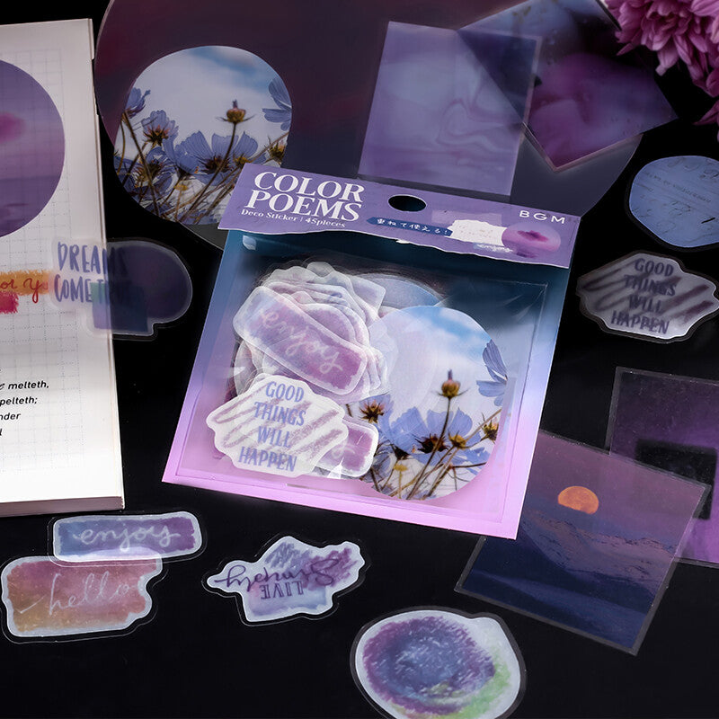BGM Sticker Flakes Color Poems - Purple