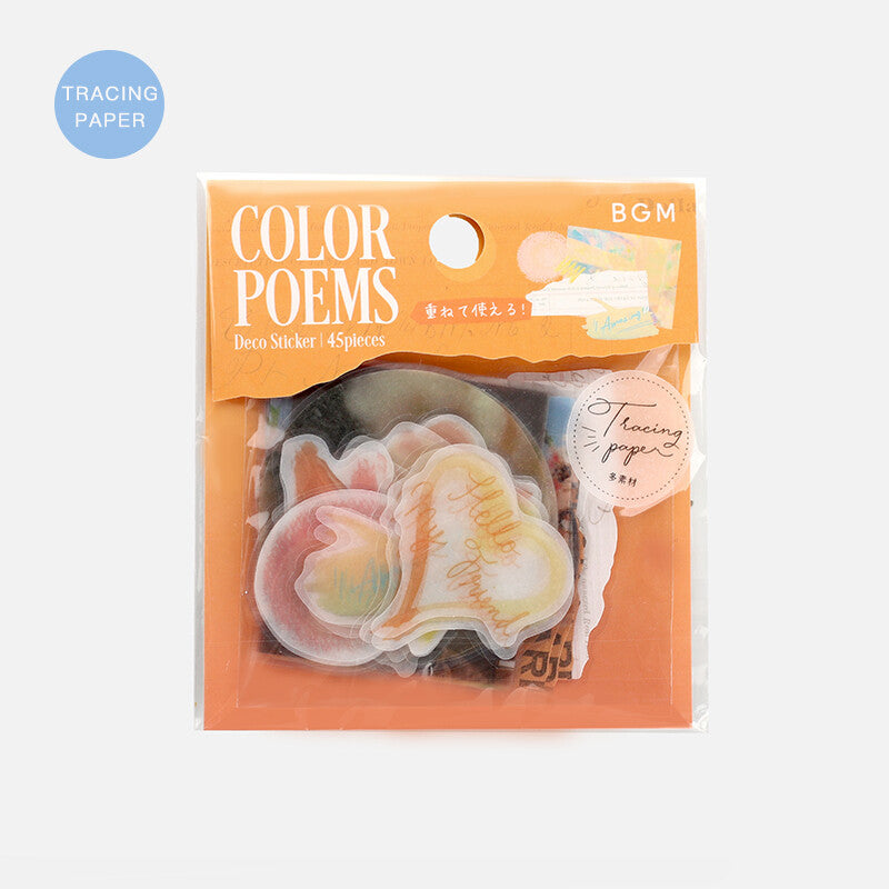 BGM Sticker Flakes Color Poems - Yellow