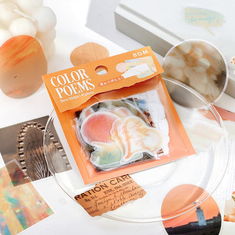 BGM Sticker Flakes Color Poems - Yellow