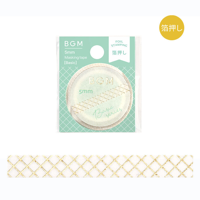 BGM Washi Tape Basic Series - Grid