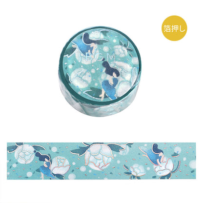 BGM Washi Tape Flower Story - Aqua