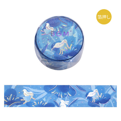 BGM Washi Tape Flower Story - Blue