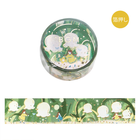 BGM Washi Tape Flower Story - Green