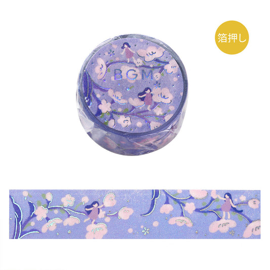 BGM Washi Tape Flower Story - Purple