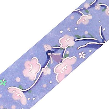 BGM Washi Tape Flower Story - Purple
