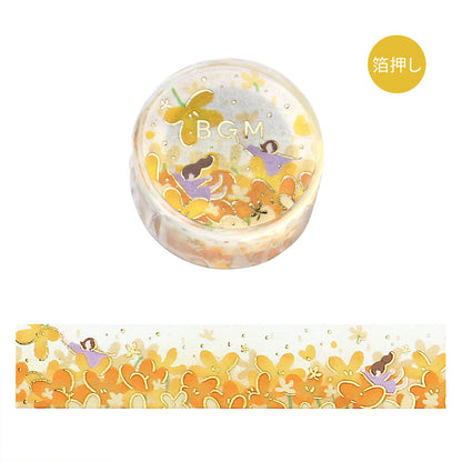 BGM Washi Tape Flower Story - Yellow