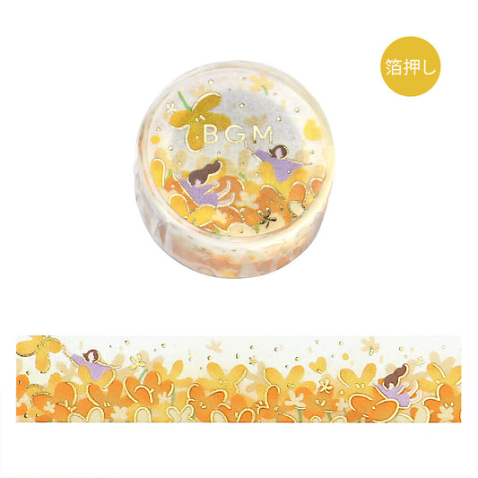 BGM Washi Tape Flower Story - Yellow