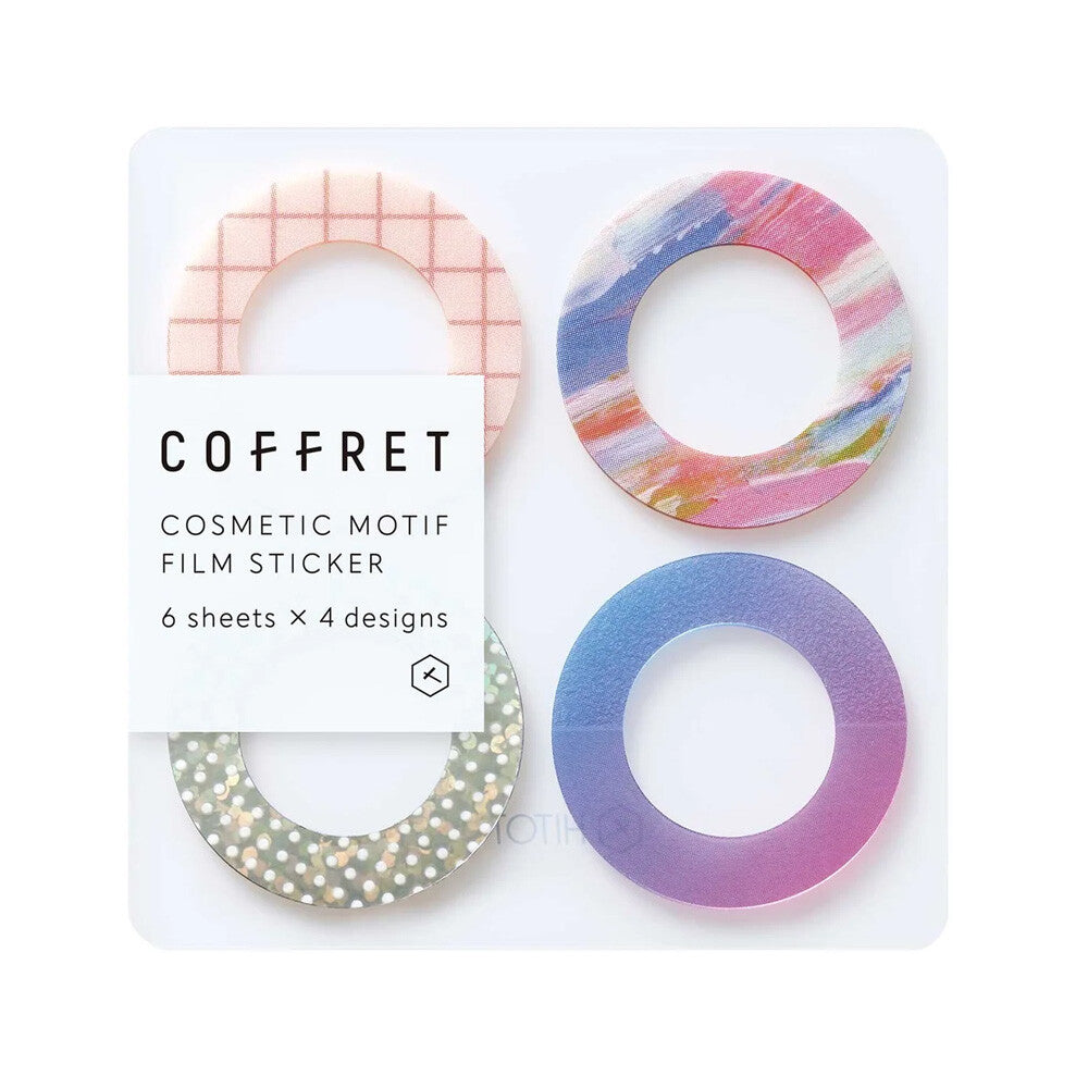 Kingjim Coffret Film Stickers - Round Lilac Pink