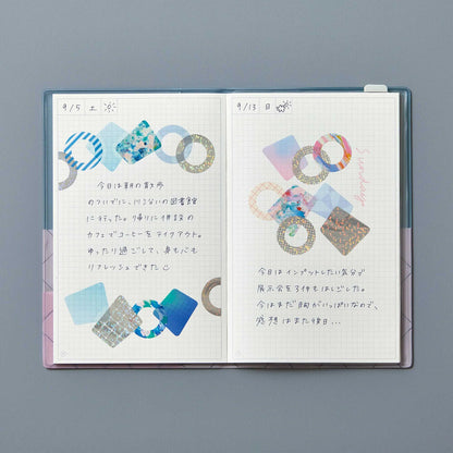 Kingjim Coffret Film Stickers - Round Lilac Pink