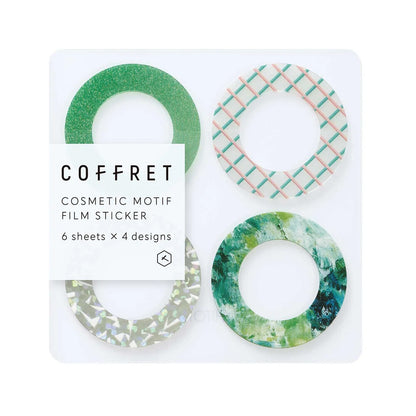 Kingjim Coffret Film Stickers - Round Peacock Green